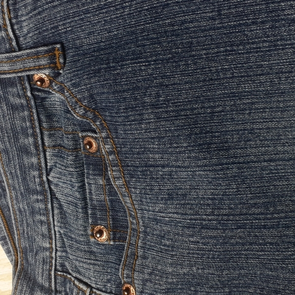 R Industrial Jeans Rampage Blue Denim Capris Size 13 Style 2KL3066 Split Cuffs - Picture 4 of 16